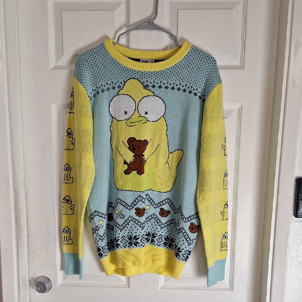 Hulu Solar Opposites Sweater Mens  Blue Yellow The Pupa Size M